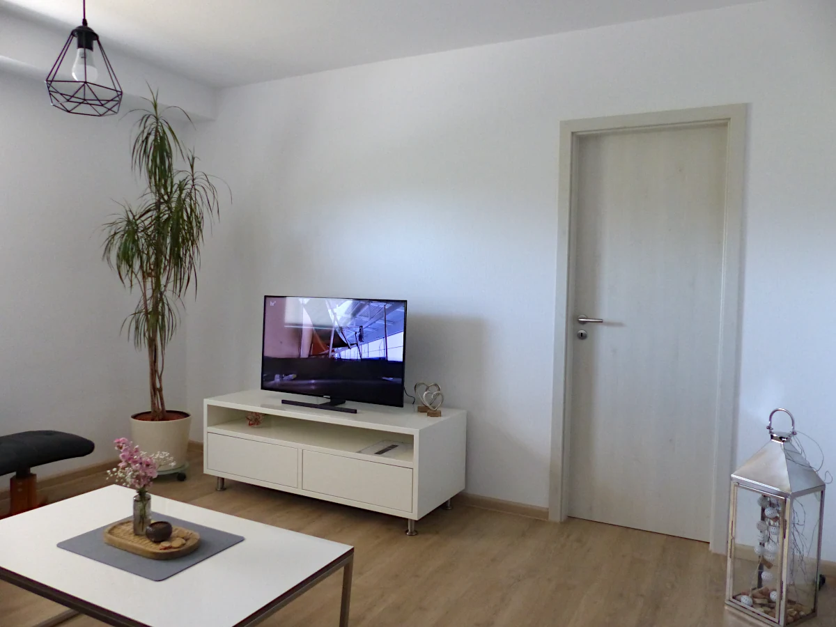 Wohnzimmer mit TV und Lowboard